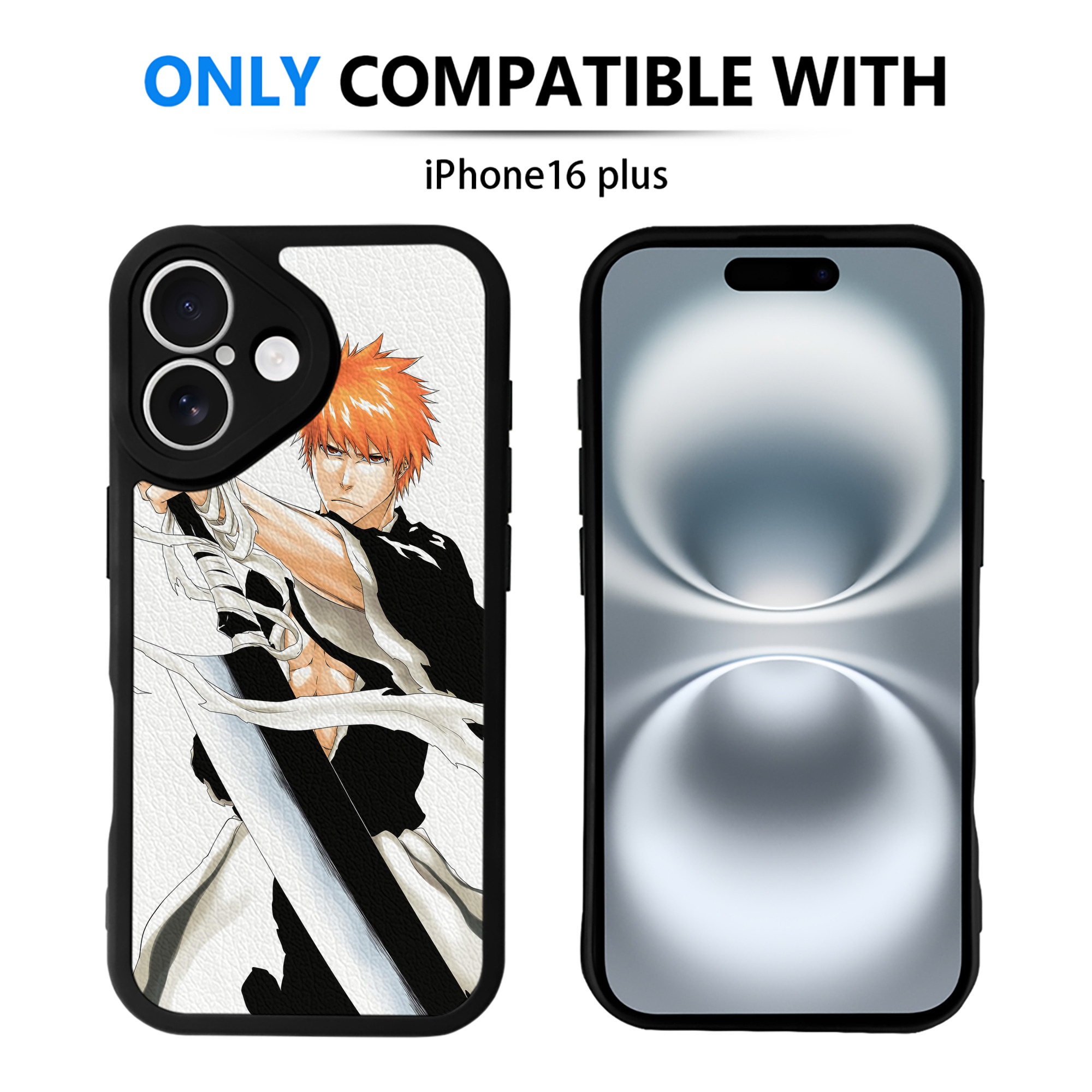 （画像用） ブリーチ BLEACH 【iPhone 16シリーズ対応】シリコンスマホケース（レザー調） 材質：シリコン
